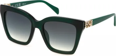 Produktbild von Blumarine SBM863S Verde opalino lucido 54/19/140 Damen Sonnenbrillen