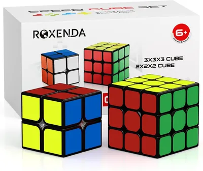Imagen del producto de Conjunto de cubos de velocidad 2x2 y 3x3, rompecabezas rápidos, de 2 piezas, para principiantes y usuarios avanzados