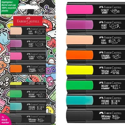 Image de Faber-Castell 254692 FABER-CASTELL Surligneur TEXTLINER 46 GRAFFITI, étui de 8 pièces
