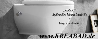 Produktbild von Taharet Dusch Wc Spülrandlos + Intergrierte Armatur Kalt mit Spritzschutz und Soft Close Wc Sitz bidet Wc