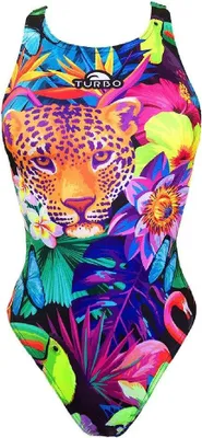Image de Maillot de bain Turbo Cool Tiger rose XL pour femme, rose XL