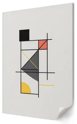 Produktbild von Stilvolle Geometrie- Kunstdruck A3 (29x42 cm) - Geometrisch, Modern- Wandbild für Wohnzimmer Schlafzimmer & Flur, Modernes Poster Wanddeko, Ungerahmt