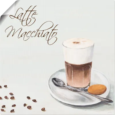 Produktbild von ARTland Poster Latte Macchiato II Größe: 40x40 cm