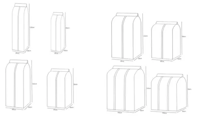 Imagen del producto de Funda protectora para ropa, transparente, de 50 x 60 x 90 cm, para armarios