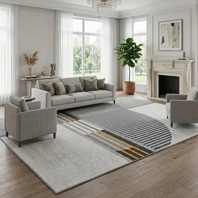 Produktbild von Waschbarer Teppich für das Wohnzimmer, 200 x 300 cm