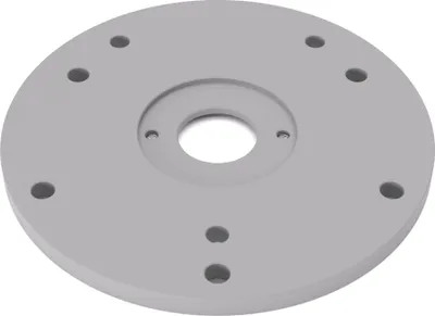 Produktbild von PRIWAS Grundplatte/Adapterplatte XL-Version für Kopierhülsen passend für Bosch POF 1200 AE/1400 ACE | Vergrößerte Gleitplatte passend für Bosch Oberfräsen
