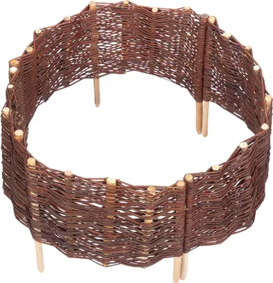 Produktbild von BOOGARDI Beetbegrenzung Weide · Höhe 30cm Ø 70cm Kreisförmig · Garten Steckzaun Beetumrandung Rasenkante Weidengeflecht 12 Größen