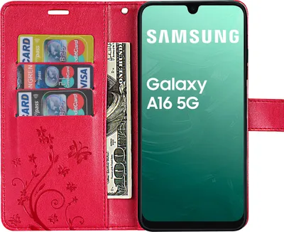 Produktbild von Handy Tasche für Samsung Galaxy A17 5G Hülle Handyhülle Klapphülle Wallet Case in Rot