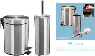 Image de Solutions pour la salle de bains 2 pièces Ensemble d'accessoires de salle de bains en acier inoxydable