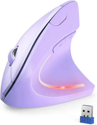Produktbild von Kabellose vertikale ergonomische Maus, 4800 DPI 5 Tasten Kabellose optische Maus, 2,4 G USB vertikale ergonomische optische Maus Kabellos für Windows
