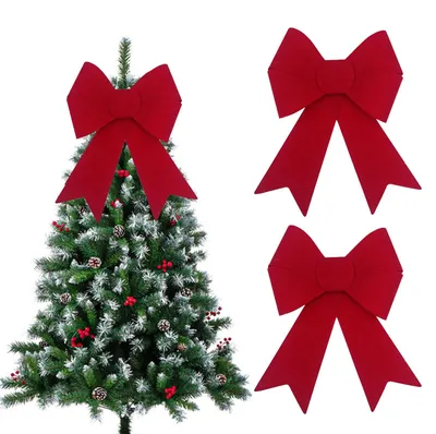 Rote Weihnachtsschleifen, 2 Stück, 20,8 x 28,7 cm