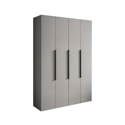 Produktbild von Drehtürenschrank Kleiderschrank Schrank 160 cm Grau farben viertürig