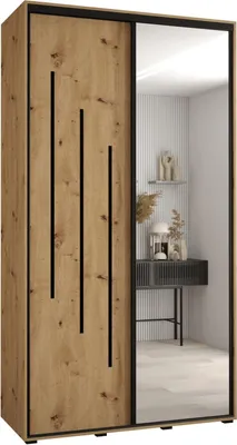 Produktbild von MEBLE KRYSPOL Davos 9 Schrank, zwei Türen - 235,2x140x45 cm - Artisan  Artisan Schwarz