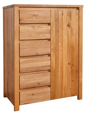 Produktbild von Kommode Tasman 16 Wildeiche massiv geölt - Abmessungen: 112 x 80 x 45 cm (H x B x T)