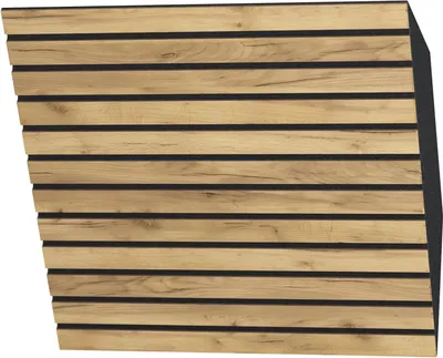 Obrázek produktu pro Balení po 2 kusech – Akustický rohový basový lapač | 50 x 50 cm | Nízkofrekvenční absorpce pro studia a divadla | Difúze | [SLATO-H-100 mm | dub]