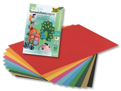 Produktbild von Folia Tonpapierblock DIN A4 130g/m² 20 Blatt