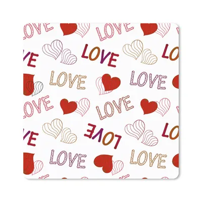 Produktbild von MuchoWow® Mauspad Mousepad Liebe - Herz - Muster 20x20 cm - Mousepads - Maus Mat - Pad - Mausunterlage - Desk Mat - Bureauartikeln