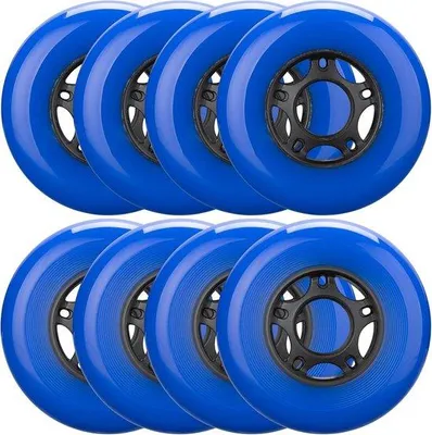 Produktbild von Famanu Skatewheels Set - Hochwertige Ersatzräder - 72 mm Durchmesser - Blau