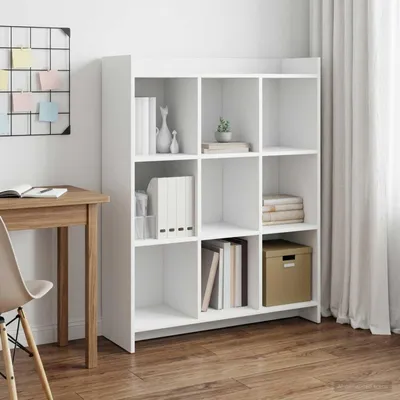 Zdjęcie produktu dla Maison Exclusive - Regał na książki, biały, 87,5 x 30 x 111 cm, płyta wiórowa