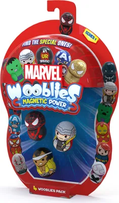 Produktbild von Wooblies 4ks kov 4cm magnetické postavičky mix druhů na kartě
