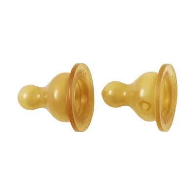 Produktbild von Hevea Trinksauger für Babyfläschchen Naturkautschuk 2er-Set 3-24 Monate