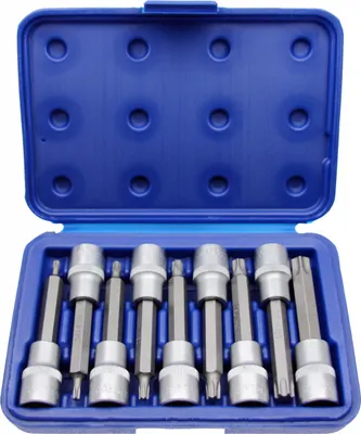 Produktbild von 9 x TORX Schraubendreher-Einsätze Bit Einsatz Nuss T-Profil 1/2"-Antrieb T20-60