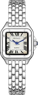 Produktbild von Damenuhr Rechteckige, Damen Analog Quarz Uhr mit Metallarmband,Kleine Uhren Einfache Business Klassische Armbanduhr Lässig Quarzuhr Kleideruhr Elegant