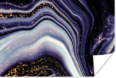 Produktbild von MuchoWow® Poster Marmor - Lila - Luxus - Marmoroptik - Glitzer 120x80 cm - Bilder