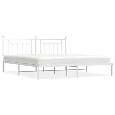 Immagine prodotto di vidaXL Struttura letto con testiera in metallo bianco 200x200 cm