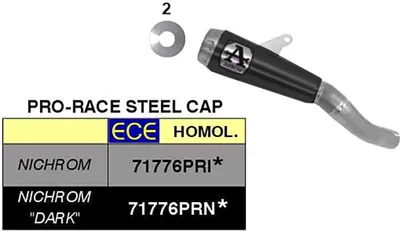 Immagine prodotto di Marmitta slip-on ARROW pro-race nichrom scuro per Suzuki Gsx-s 750