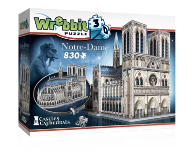 Produktbild von Wrebbit 3D Puzzle - Notre Dame - 830 Teile - Gebäude & Städte