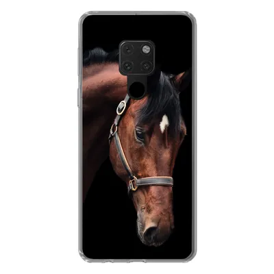 Produktbild von MuchoWow® Handyhülle Schutzhülle Hülle für Huawei P40 Lite Pferd - Halfter - Braun Silikon Softcase Handy Hülle - Handy
