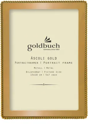Image de Cadre photo métal Goldbuch Ascoli doré 13x18 cm