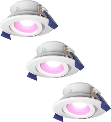 Image de HOFTRONIC - Spot encastrable connecté Lima 5,5W RGBWW IP65 blanc 3 pièces