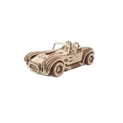 Image de Puzzle 3D, Voiture de course Drift Cobra, Ugears, bois, 370 pièces