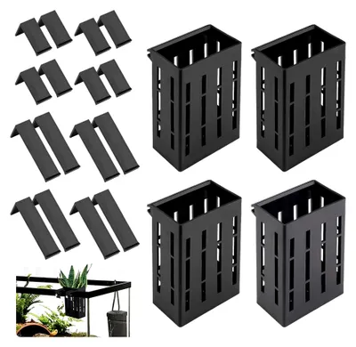Produktbild von Aquarium-Pflanzenhalter für 2,5–8 cm Rand, hängend, mit 16 Haken für lebende Wasserpflanzen, 4 Stück