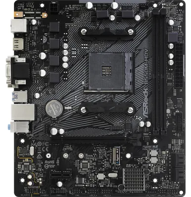Zdjęcie produktu dla Asrock B550M-HDV, AMD, Socket AM4, AMD Ryzen 3000 Series, DDR4-SDRAM, 64 GB, DIMM