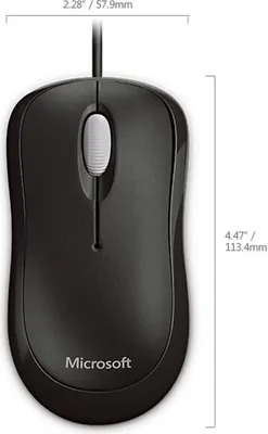 Obrázok produktu pre Microsoft Basic Optical Mouse, Všestranný, Optický, USB Typ-A, 800 DPI, Čierna