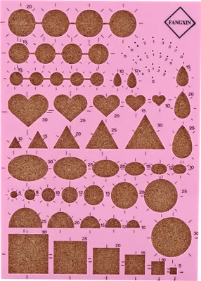Produktbild von DIY-Papierbastel-Schablonenbrett, Pinzette, Stecknadeln, Schlitzstift, Quilling-Werkzeugset (Pink)
