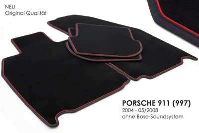 Produktbild von Fußmatten für Ihren Porsche 911 997 Velours Qualität Premium Autoteppich 4x