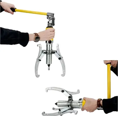 Obrázok produktu pre Hydraulický stahovák, nosnosť 20 ton, 3-čelusťová konštrukcia, žltý