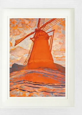 Produktbild von Piet Mondrian Gerahmtes Bild Mit Edlem Passepartout | Wand-Bilder | Im Bilderrahmen - Die Mühle 1917 (40 x 30 cm)