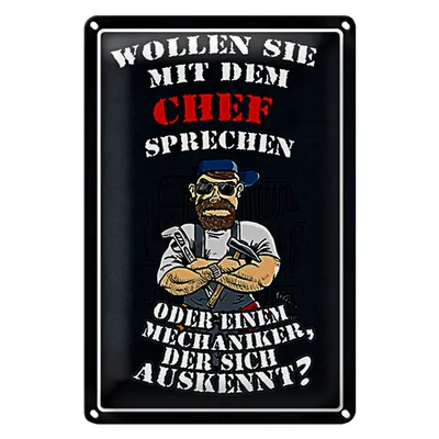 Produktbild von Blechschild Spruch 18x12cm Wollen Sie mit dem Chef sprechen