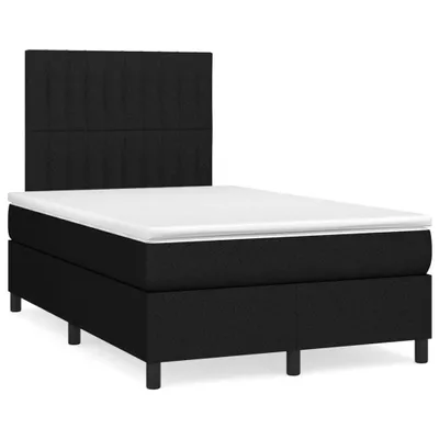 Produktbild von vidaXL Boxspringbett mit Matratze Schwarz 120x200 cm Stoff
