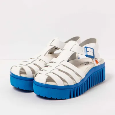 Produktbild von Art Keilsandalen Damen 1575 NAPPA WHITE-BLUE/BRIGHTON Farbe Weiß