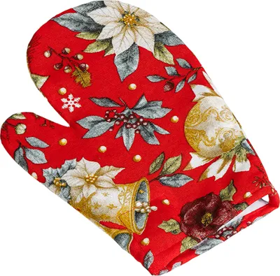 Produktbild von Küchenhandtuch Weihnachten - 28x18 cm - Rot, Gold, Grau