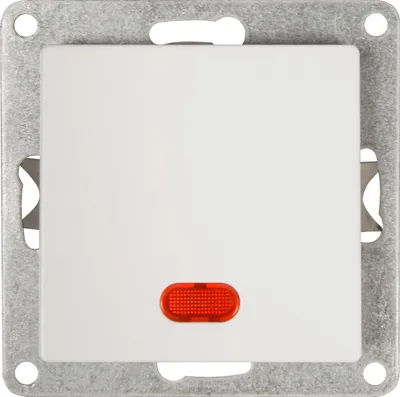 Produktbild von Schalter McPower "Cup", 250V/10A, UP, weiß, poliert / Hochglanz, mit Kontroll-Leuchte