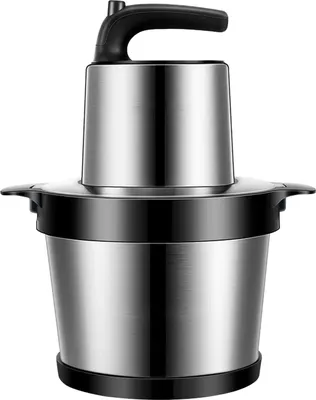 Produktbild von Elektrischer Fleischwolf Zerkleinerer - 6 l Küchenmaschine - 3 Geschwindigkeiten - Edelstahlbehälter - Mixer für Fleisch und Gemüse
