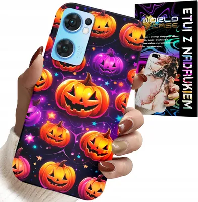 Image de Coque pour Oppo Reno7 5G - Halloween, Salem, citrouilles effrayantes, motifs