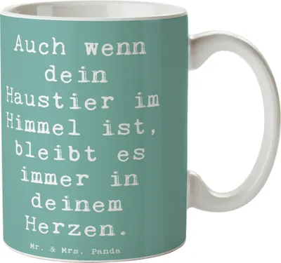 Produktbild von Mr. & Mrs. Panda Tasse Spruch Trauerbewältigung Haustierverlust - Meeresbrise - Geschenk, Zuversicht, Trost, Vertrauem, Becher, schwierige Zeit, Motivation, Kaffeebecher